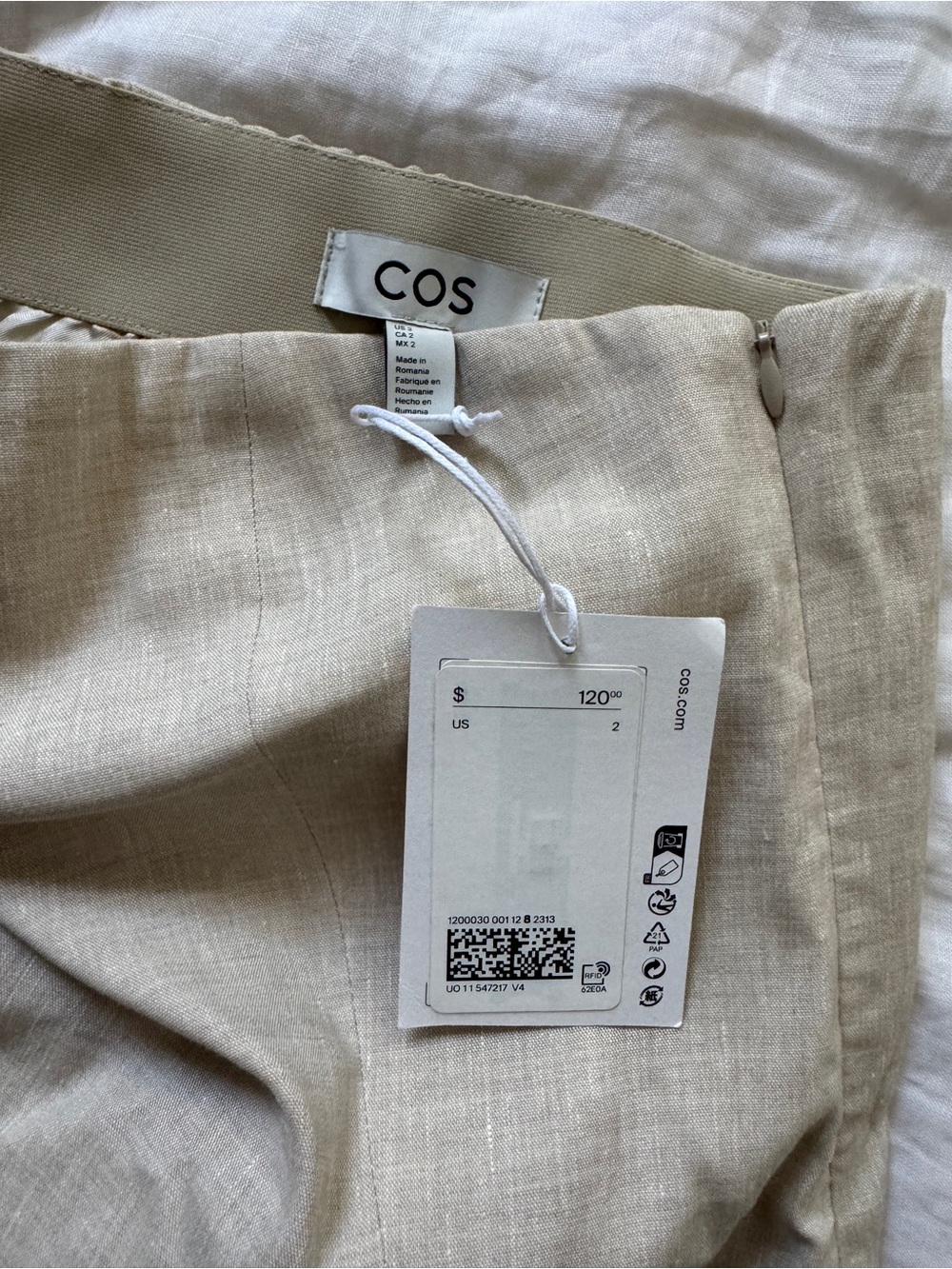COS Linen Strapless Top - Picture 5 of 7